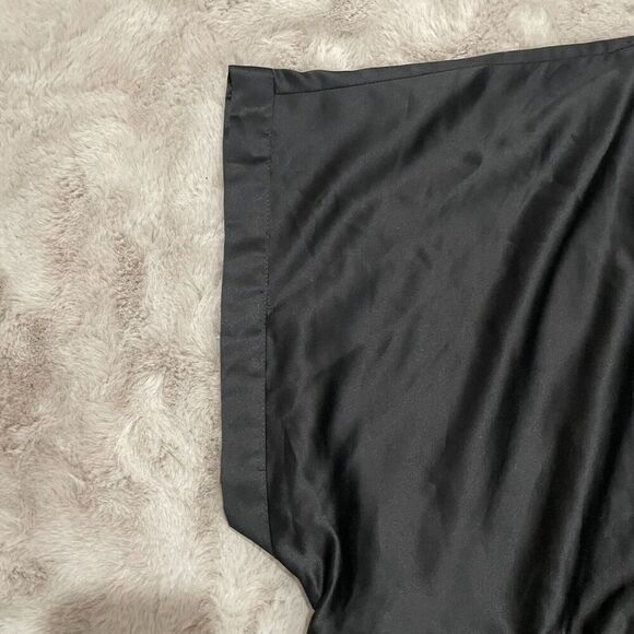 Lane Bryant Silky Beaded V-Neck Tie Back Dress Plus Size 28 Black & Green Boho‎ - Picture 8 of 9